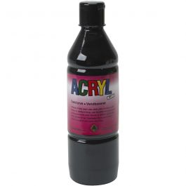 Peinture Acrylique, noir, 500 ml/ 1 flacon [HOB-636084]