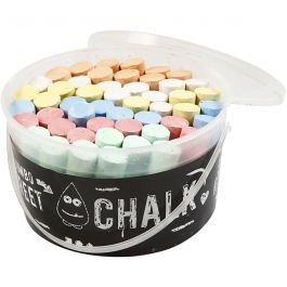 Stoepkrijt, diverse kleuren, 50 stuk/ 1 emmer [HOB-34468]