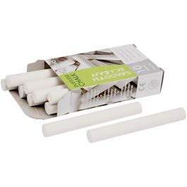 Schoolbordkrijt, L: 8 cm, d 10 mm, wit, 10x10 stuk/ 1 doos [HOB-34475]