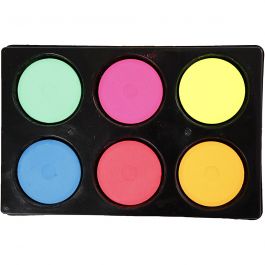 Pastilles aquarelles, H : 16 mm, d 44 mm, couleurs néons, 1 Pq. [HOB-34591]