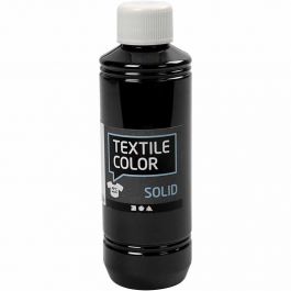 Textielkleur, dekkend, zwart, 250 ml/ 1 fles [HOB-34615]