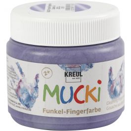 Mucki Vingerverf, metallic paars, 150 ml/ 1 Doosje [HOB-34754]