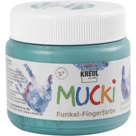 Mucki Vingerverf, groen metallic, 150 ml/ 1 Doosje [HOB-34756]