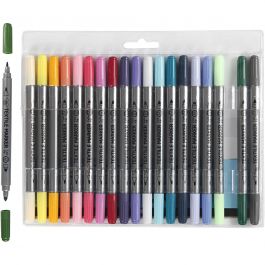 Feutres textiles, trait 2,3+3,6 mm, couleur extra, 20 pièces/ 1 Pq. [HOB-34833]