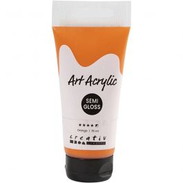 Acryl Verf, semi-glanzend, semi-dekkend, oranje, 75 ml/ 1 fles [HOB-35144]