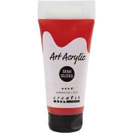 Acryl Verf, semi-glanzend, semi-dekkend, cadmium red, 75 ml/ 1 fles [HOB-35146]