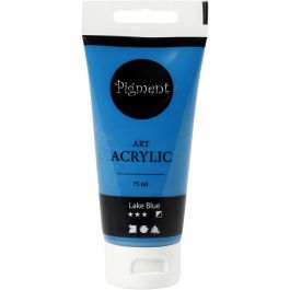 Peinture Acrylique, semi-brillant, semi opaque, lake Blue, 75 ml/ 1 flacon [HOB-35150]
