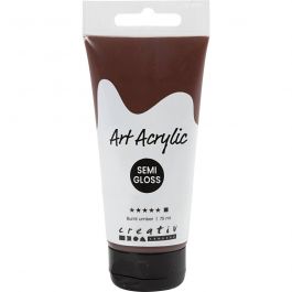 Acryl Verf, semi-glanzend, dekkend, burnt umber, 75 ml/ 1 fles [HOB-35156]