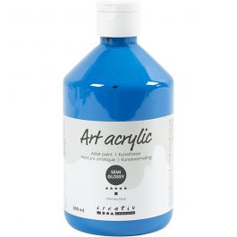 Peinture Acrylique, semi-brillant, transparent, bleu primaire, 500 ml/ 1 flacon [HOB-35406]