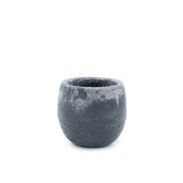 Bol aromatique Gris foncé Parfum de musc Ø9x8cm (6 Pcs) [IFS-36218]