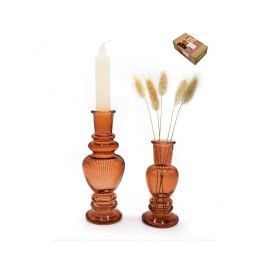 Kaars houders Amber (2 houders) [IFS-36501]