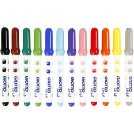 Stiften, d 5 mm, lijndikte 1-3 mm, diverse kleuren, 12stuk/ 1 doos [HOB-37291]
