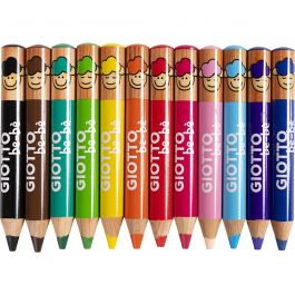 Crayons de Couleur, L : 10,5 cm, d 13 mm, mine 6 mm, ass. de couleurs, 36 pièces/ 1 Pq. [HOB-37296]