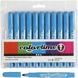 Feutres Colortime, trait 5 mm, bleu clair, 12pièce/ 1 Pq. [HOB-37334]