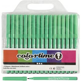 Colortime stiften, lijndikte 2 mm, lichtgroen, 18 stuk/ 1 doos [HOB-373535]