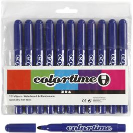 Feutres Colortime, trait 5 mm, bleu foncé, 12 pièces/ 1 Pq. [HOB-37355]