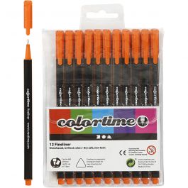 Feutres Fineliner Colortime, trait 0,6-0,7 mm, orange, 12 pièces/ 1 Pq. [HOB-373638]