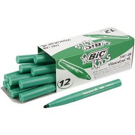 BIC Feutre Visacolor, trait 3 mm, vert moyen, 12 pièces/ 1 Pq. [HOB-37408]