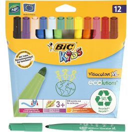 BIC Feutres Visacolor - Achat en gros, trait 3 mm, ass. de couleurs, 12 pièces/ 1 Pq. [HOB-37490]