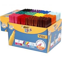 BIC Feutre Visa Fin, trait 1,6 mm, ass. de couleurs, 12x24 pièces/ 1 Pq. [HOB-37585]