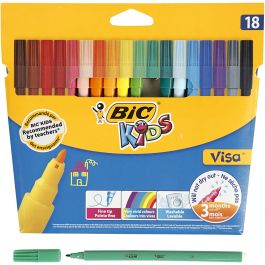 BIC Feutre Visa Fin, trait 1,6 mm, ass. de couleurs, 18 pièces/ 1 Pq. [HOB-37592]