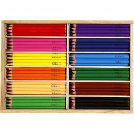 Crayons de couleur, mine 5 mm, JUMBO, ass. de couleurs, 144 pièces/ 1 Pq. [HOB-38083]