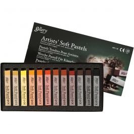 Pastels Tendres Gallery Set, L: 6,5cm, ép. 10 mm, harmonie brun, 12 pièces/ 1 Pq. [HOB-38162]