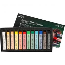 Pastels Tendres Gallery Set, L: 6,5cm, ép. 10 mm, ass. de couleurs, 12 pièces/ 1 Pq. [HOB-38164]