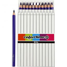 Crayons de Couleur Colortime, L: 17,45cm, mine 5 mm, JUMBO, violet, 12 pièces/ 1 Pq. [HOB-38175]