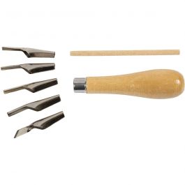 Kit de découpe de linoléum, 5 ass./ 1 set [HOB-38230]