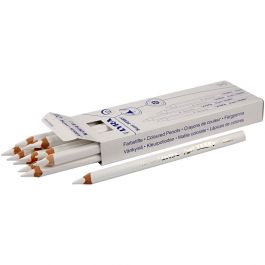 Super Ferby 1 Kleurpotloden, L: 18 cm, vulling 6,25 mm, wit, 12 stuk/ 1 doos [HOB-38351]