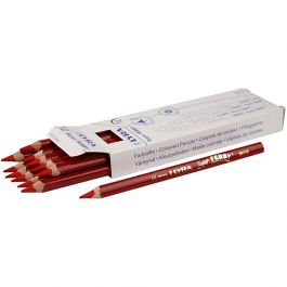Super Ferby 1 Kleurpotloden, L: 18 cm, vulling 6,25 mm, rood, 12 stuk/ 1 doos [HOB-38355]