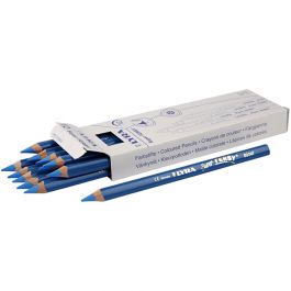 Super Ferby 1 Kleurpotloden, L: 18 cm, vulling 6,25 mm, blauw, 12 stuk/ 1 doos [HOB-38362]