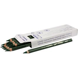 Super Ferby 1 Kleurpotloden, L: 18 cm, vulling 6,25 mm, groen, 12 stuk/ 1 doos [HOB-38365]