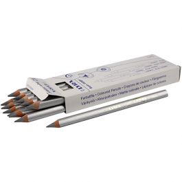 Super Ferby 1 Kleurpotloden, L: 18 cm, vulling 6,25 mm, zilver, 12 stuk/ 1 doos [HOB-38372]