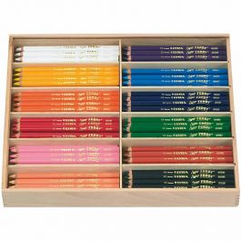 Super Ferby 1 Kleurpotloden, L: 18 cm, vulling 6,25 mm, diverse kleuren, 12x12 stuk/ 1 doos [HOB-38380]