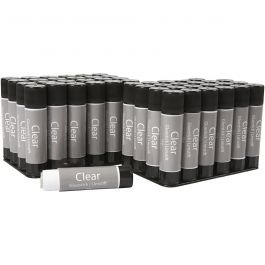 Transparante Lijmstift, rond, 10 gr, 48 stuk/ 1 doos [HOB-39040]
