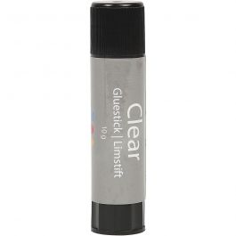 Transparante Lijmstift, rond, 10 gr, 1 stuk [HOB-39041]