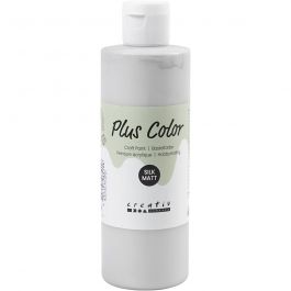 Plus Color Acrylverf, zilver, 250 ml/ 1 fles [HOB-39454]