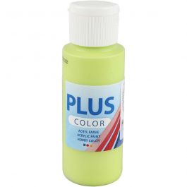 Plus Color Acrylverf, lime groen, 60 ml/ 1 fles [HOB-39669]