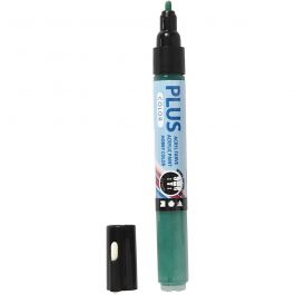 Plus Color Marker, L: 14,5 cm, lijndikte 1-2 mm, donkergroen, 5,5 ml, 1 stuk [HOB-39812]