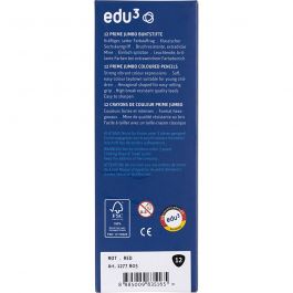 Crayons de Couleur Jumbo edu, ép. 10 mm, mine 6,25 mm, rouge foncé, 12 pièces/ 1 Pq. [HOB-408034]