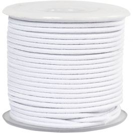 Cordon élastique, ép. 2 mm, blanc, 25 m/ 1 rouleau [HOB-410360]