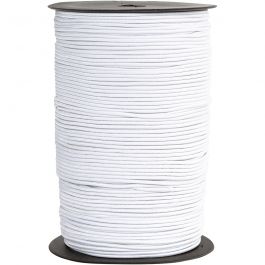 Cordon élastique, ép. 2 mm, blanc, 250 m/ 1 rouleau [HOB-41036]