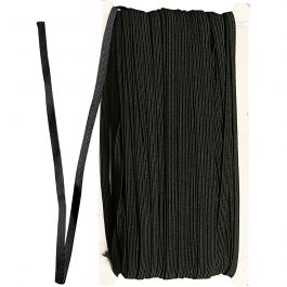 Cordon élastique, L : 6 mm, noir, 50 m/ 1 rouleau [HOB-41040]