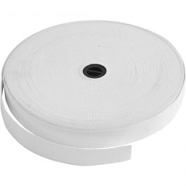 Ruban élastique, L : 20 mm, blanc, 25 m/ 1 rouleau [HOB-41044]