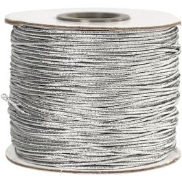 Elastisch koord, dikte 1 mm, zilver, 100 m/ 1 rol [HOB-41049]