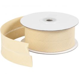 Biais de couture, L : 36 mm, naturel, 10 m/ 1 rouleau [HOB-41073]
