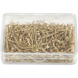 Epingles à tête, L : 16 mm, ép. 0,65 mm, or, 35 gr/ 1 Pq. [HOB-41122]