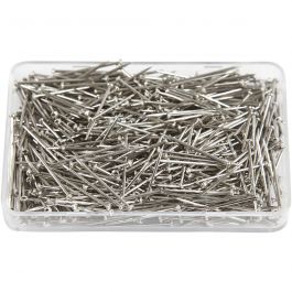 Epingles à tête, L : 16 mm, ép. 0,65 mm, argent, 35 gr/ 1 Pq. [HOB-41123]